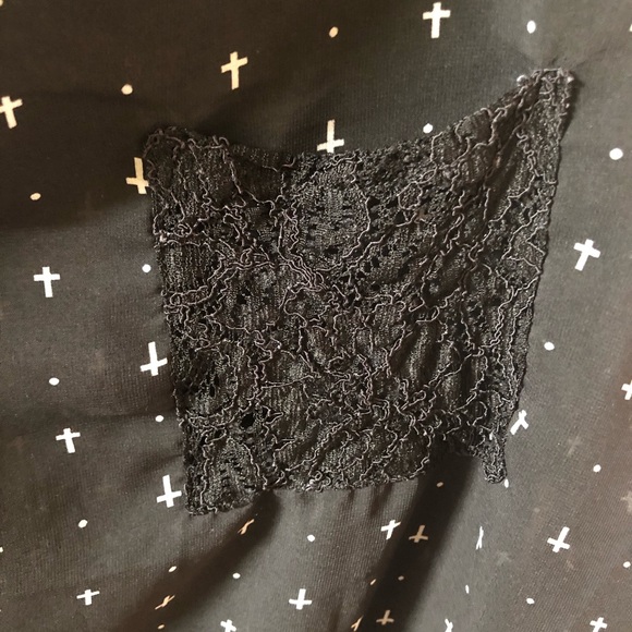 Torrid - Cross and Lace with Pocket Blouse - Picture 2 of 4